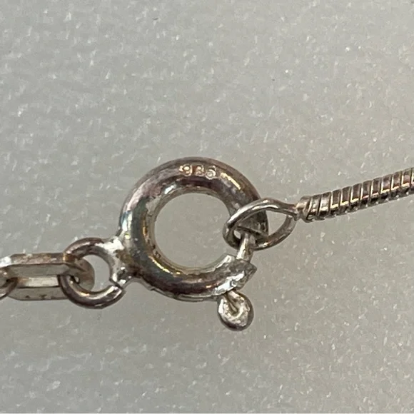 925 Sterling Silver Natural Black Onyx Navajo Southwest Pendant Necklace - Picture 5 of 7